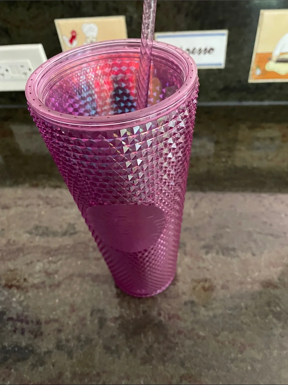 Starbucks Iridescent Purple Studded Tumbler Straw New Disney 50th Celebration